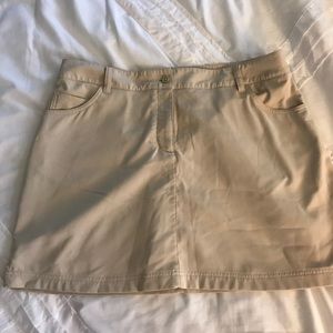 Golf skorts (gray and tan)